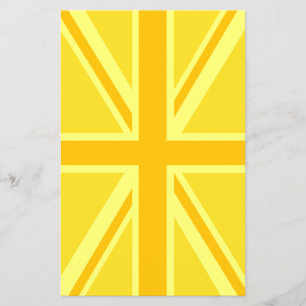 Yellow Yellow Union Jack British Flag Background Flyer