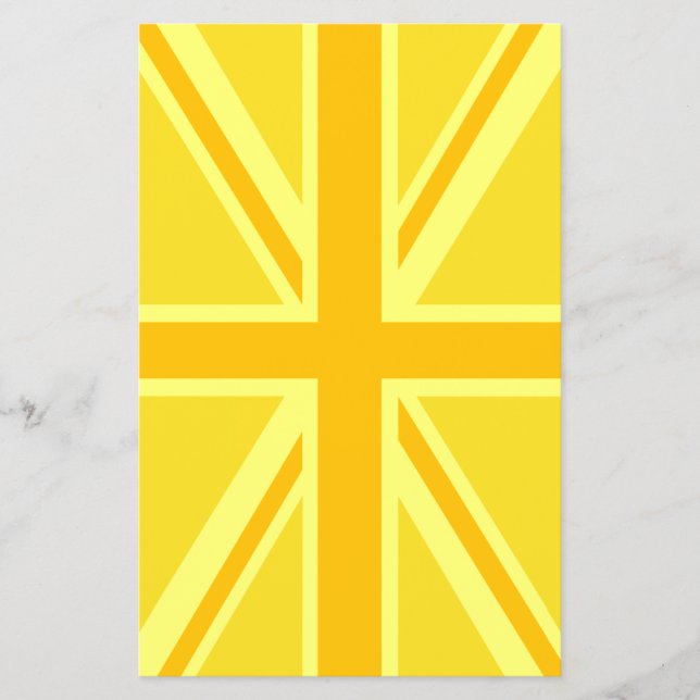 Yellow Yellow Union Jack British Flag Background Flyer (Front)