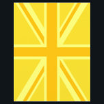 Yellow Yellow Union Jack British Flag Background Flyer<br><div class="desc">A vibrant yellow accent Union Jack British Flag decor all over motif. A design statement that is sure to make an impression on formal and casual occasions as well. A great last minute gift for yourself or for someone special on your list. Use the "Ask this Designer" link to contact...</div>