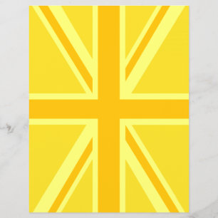 Yellow Yellow Union Jack British Flag Background Flyer