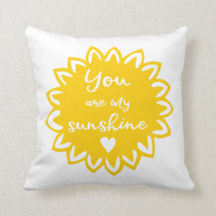 Yellow You Are My Sunshine - Add Photo and Name Cushion