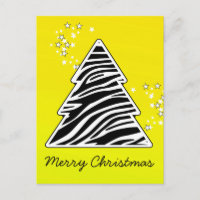 Yellow Zebra Christmas Tree