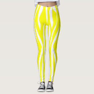 Yellow Zebra Print Leggings
