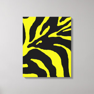 Yellow Zebra Stripe Animal Print