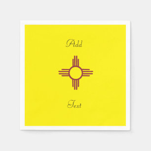 Yellow Zia Sun Puro Nuevo Mexico Napkin