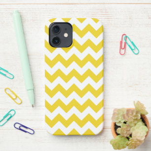 Yellow Zigzag, Yellow Chevron, Geometric Pattern iPhone 12 Case