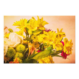 Yellowed Flowers Photo Print