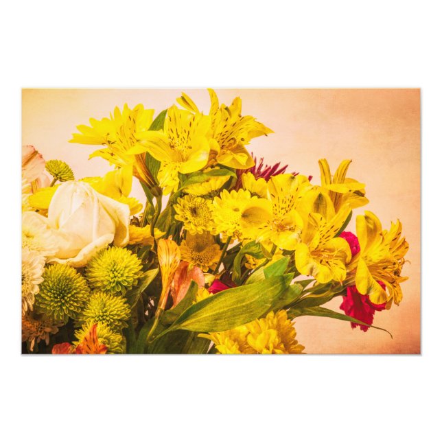 Yellowed Flowers Photo Print (Front)