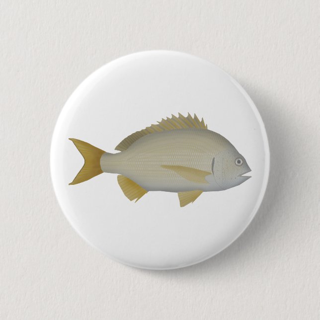 Yellowfin Bream 6 Cm Round Badge (Front)