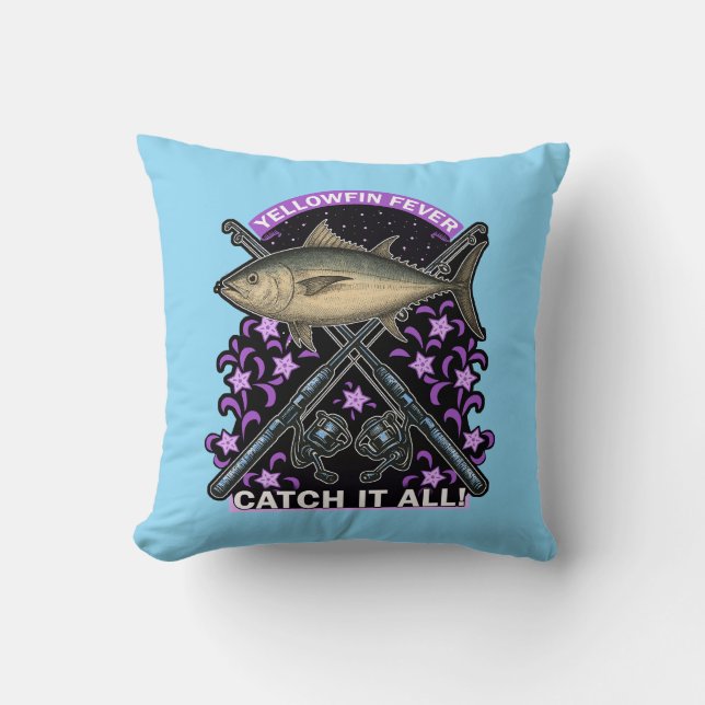 Yellowfin Tuna fish Cushion (Front)