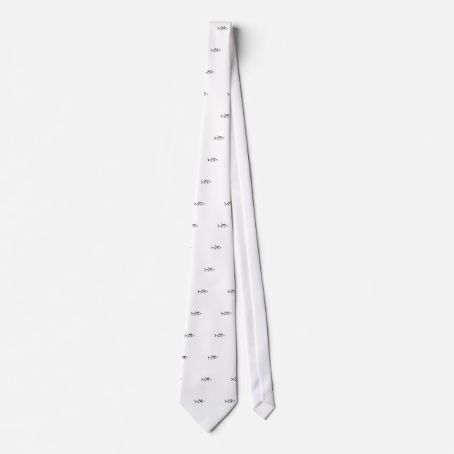 Yellowfin Tuna Line Art Logo Tie (Front)