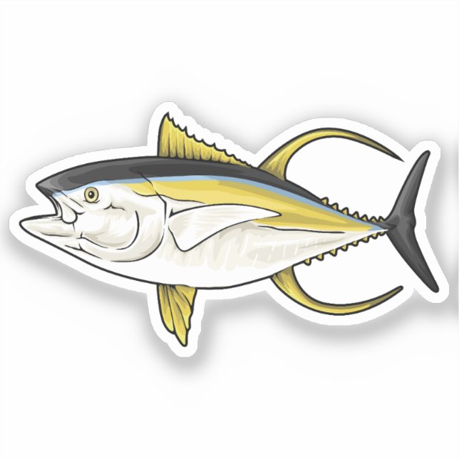 Yellowfin Tuna Vector Illustration (Front)