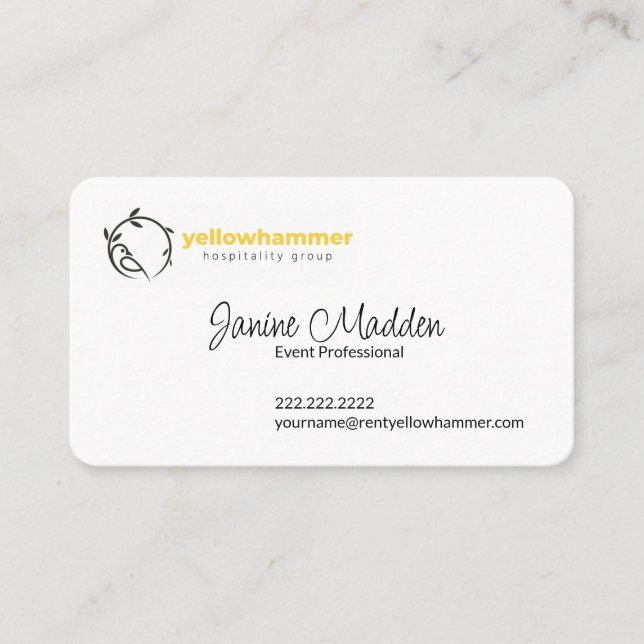 Yellowhammer Hospitality Business Cards (Front)