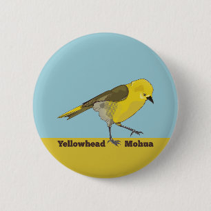 Yellowhead Mohua 6 Cm Round Badge