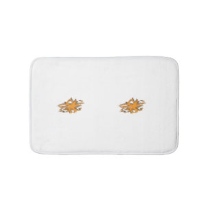 Yellowish Orange, Orangy Yellow decorative Bath Mat
