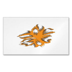 Yellowish Orange, Orangy Yellow decorative Magnetic Business Card