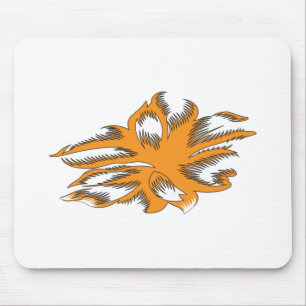Yellowish Orange, Orangy Yellow decorative Mouse Mat