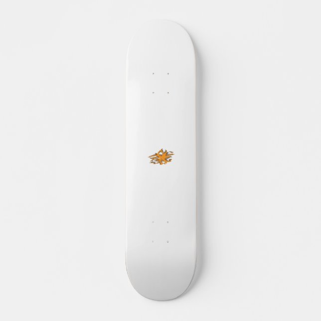 Yellowish Orange, Orangy Yellow  decorative Skateboard (Front)
