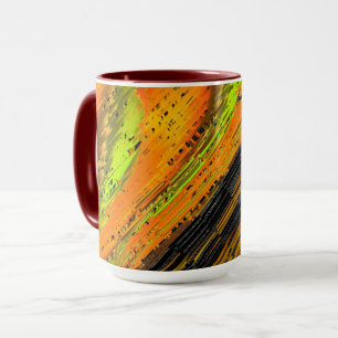 Yellowish small mosaic and twisted mug