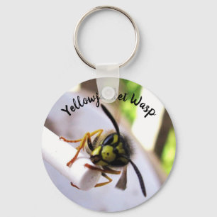 Yellowjacket Wasp (Vespulae) Cute Face Key Ring