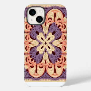 YellowOrangepurpleColorful Granny Square Crochet iPhone 14 Case
