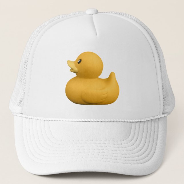 YellowRubberDuck CUTE YELLOW RUBBER DUCK DUCKIE GR Trucker Hat (Front)