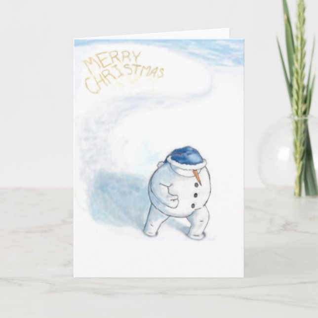 Yellowsnow Snowman Holiday Card (Front)