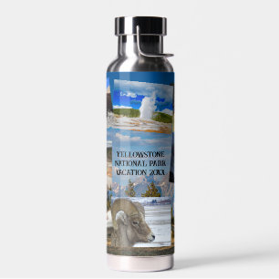Yellowstone 9 Photos Personalise Text Vacuum Seal Water Bottle