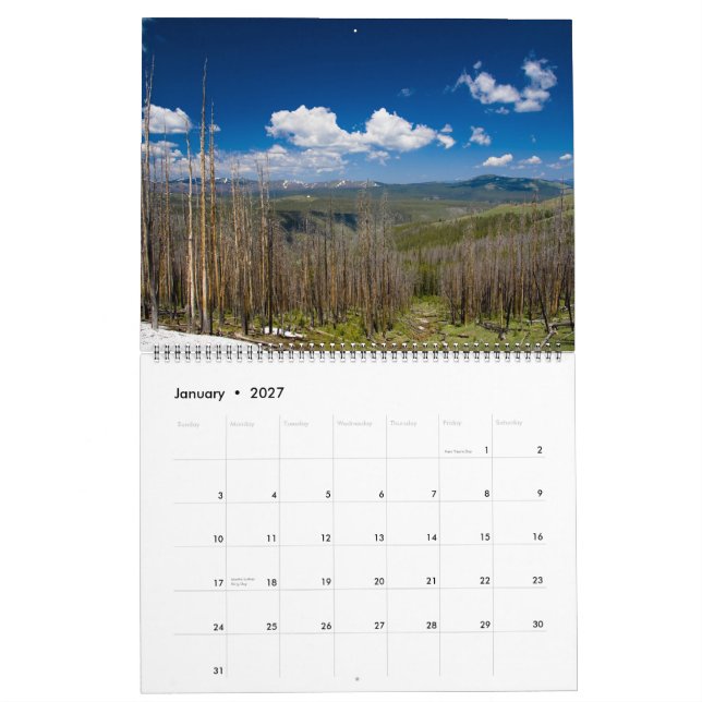 Yellowstone and Grand Teton National Park 2011 Calendar (Jan 2027)