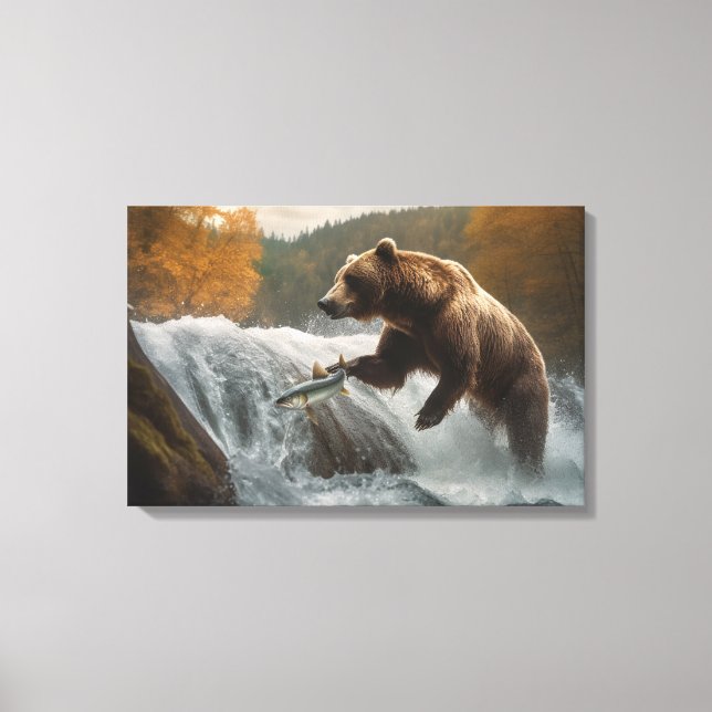   Yellowstone Bear Canvas Art (Front)