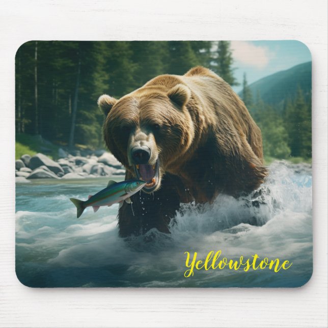 Yellowstone Bear Mouse Pad (Front)