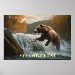 Yellowstone Bear Poster Art