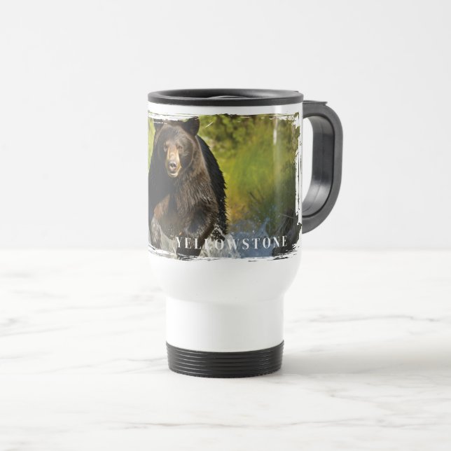 Yellowstone Bear Travel Mug (Front Right)