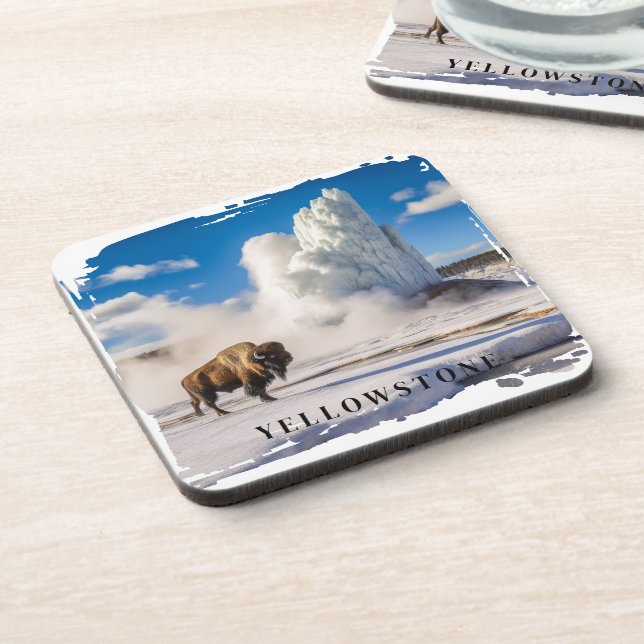 Yellowstone Bison Beverage Coaster (Left Side)