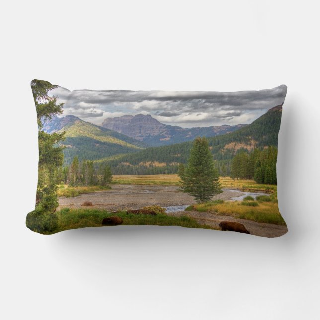 Yellowstone Bison Lumbar Cushion (Front)