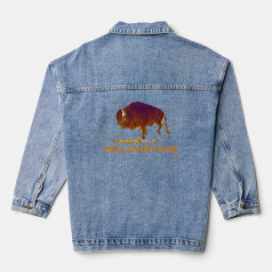 Yellowstone Bison Running Denim Jacket