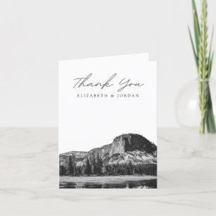 Yellowstone Black & White Blank Thank You Card