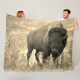 Yellowstone Buffalo Fleece Blanket