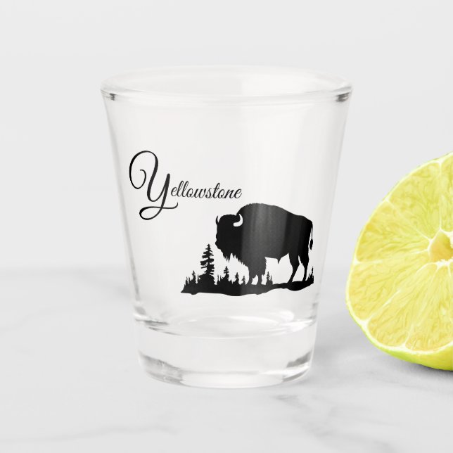Yellowstone Buffalo Shot Glass (Front)