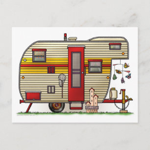Yellowstone Camper Trailer Postcard
