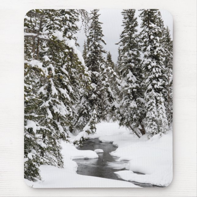 Yellowstone Cold River Flowing Mouse Mat (Front)