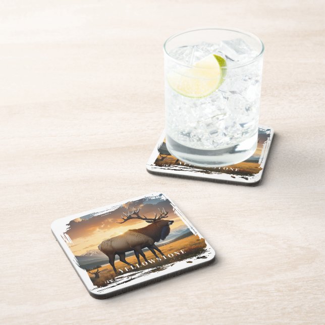 Yellowstone Elk Beverage Coaster (Right Side)