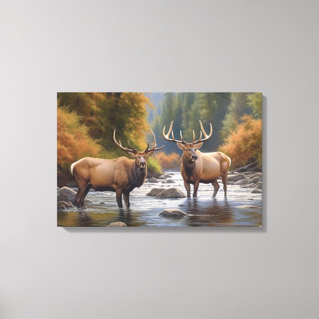   Yellowstone Elk Canvas Art (Front)