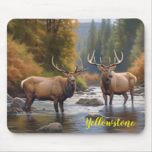 Yellowstone Elk Mouse Pad