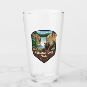 Yellowstone Falls Bear Selfie Shield Glass