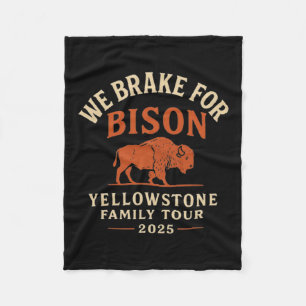 Yellowstone Family Road Trip 2025 Fleece Blanket