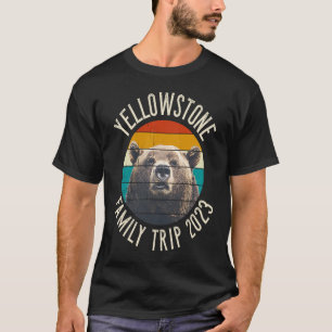 Yellowstone Family Trip 2023 Grizzly Bear Yellows T-Shirt