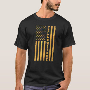 Yellowstone Flag USA National Culture Nature Mount T-Shirt