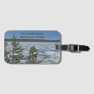 Yellowstone Frozen Lake Nature Photo National Park Luggage Tag