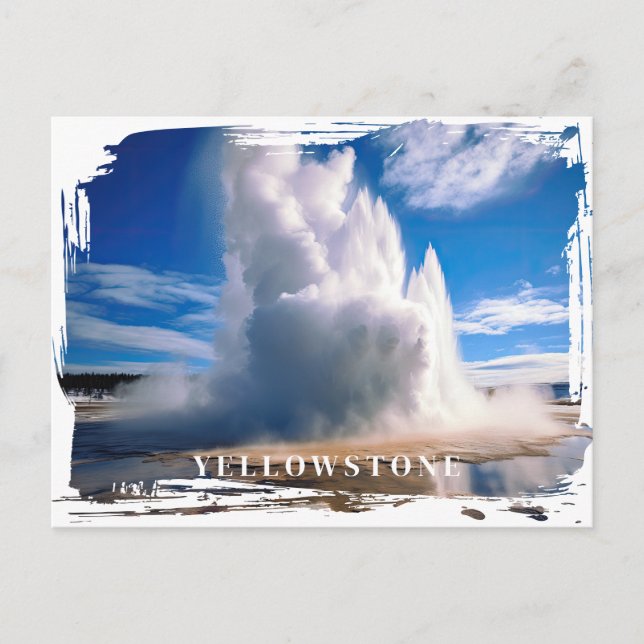 Yellowstone Geyser Postcard (Front)
